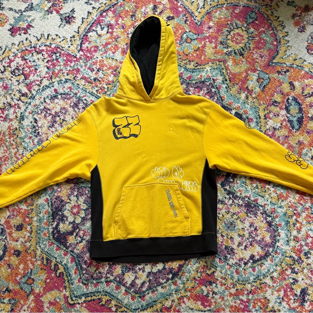 Yellow and Black Graphic Hoodie